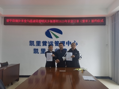 貴州高速集團交通物流集團牽線搭橋，板寨村300畝紫米簽訂單助力鄉村振興